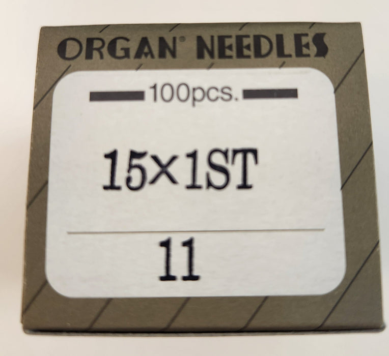 Organ 15x1ST | Flat-Sided Shank | Large Eye | Sharp Point | Home Embroidery Needle | Chrome | 100/bx