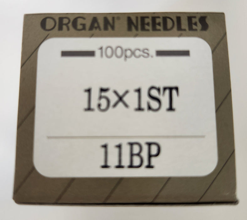 Organ 15x1STBP | Flat-Sided Shank | Large Eye | Ball Point | Home Embroidery Needle | Chrome | 100/bx 11/75