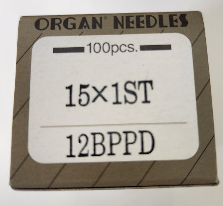 Organ 15x1STBPPD | Flat-Sided Shank | Large Eye | Ball Point | Home Embroidery Needle | Titanium | 100/bx 12/80