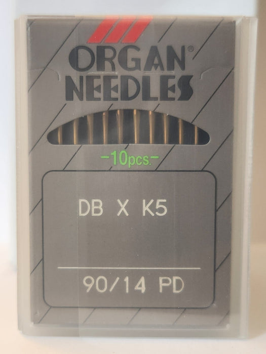 Organ DBK5PD | Round Shank | Large Eye | Sharp Point | Commercial Embroidery Needle | Titanium | 100/bx 90/14