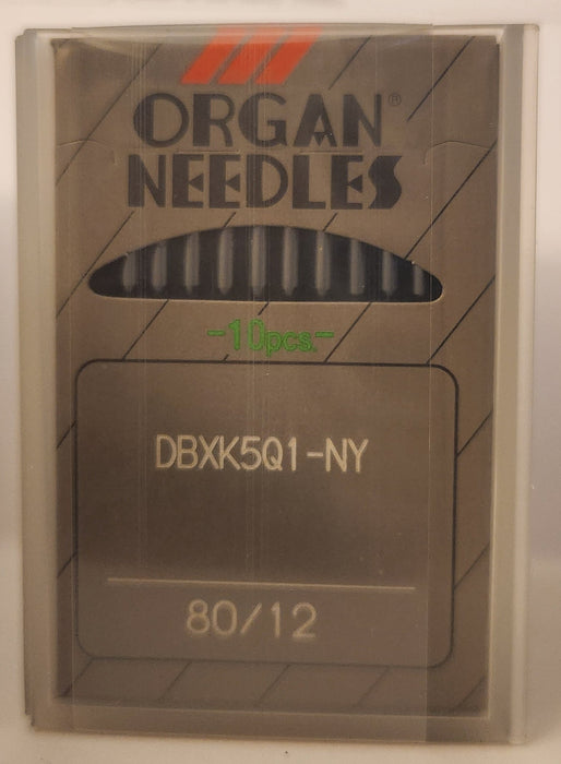 Organ NY DBxK5Q1NY | Round Shank | Large Eye | Ball Point | Commercial Embroidery Needle | Tapered Blade - Extra Strength | 100/bx 80/12