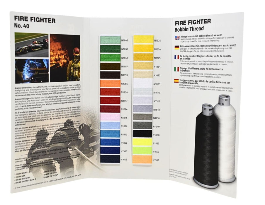 Madeira Embroidery Thread - Fire Fighter Flame Resistant Color Card