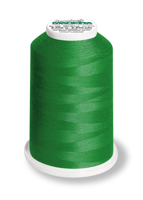 Madeira Aerolock 180 | Polyester Serger Sewing-Construction Thread | 2200 Yards | 9119-8500 | Emerald