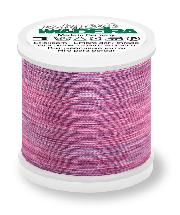 Madeira Polyneon 40 | Machine Embroidery Thread | Variegated | 220 Yards | 9845-1513 | Petunia