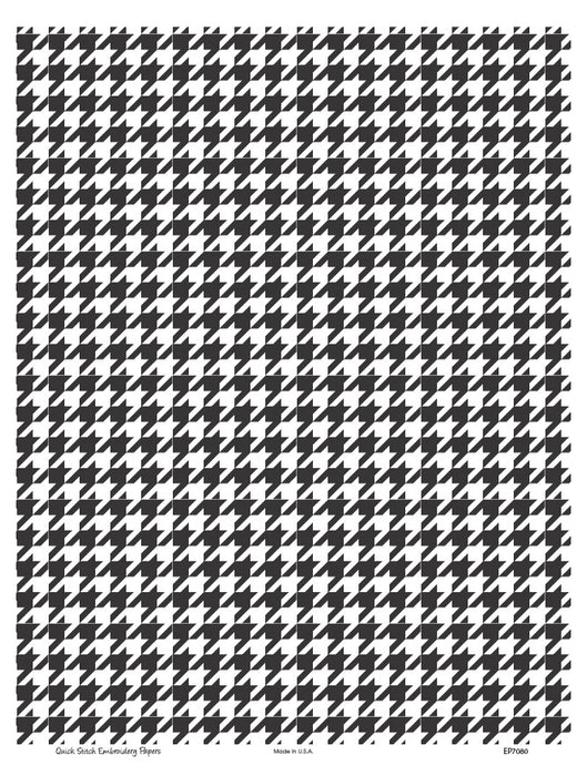Quick Stitch Embroidery Paper: Houndstooth