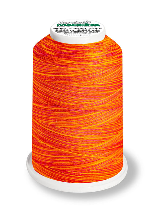 Madeira Aerolock 125 | Polyester Serger Sewing-Construction Thread | Multicolor | 1320 Yards | 9118-9506 | Coral Fish