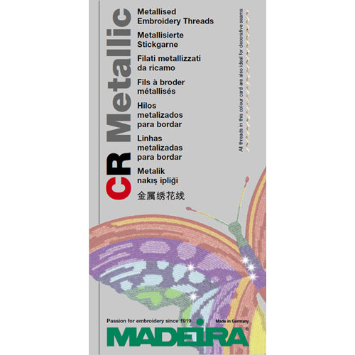 Madeira Soft Touch Polyester CR Metallic Embroidery Thread Card