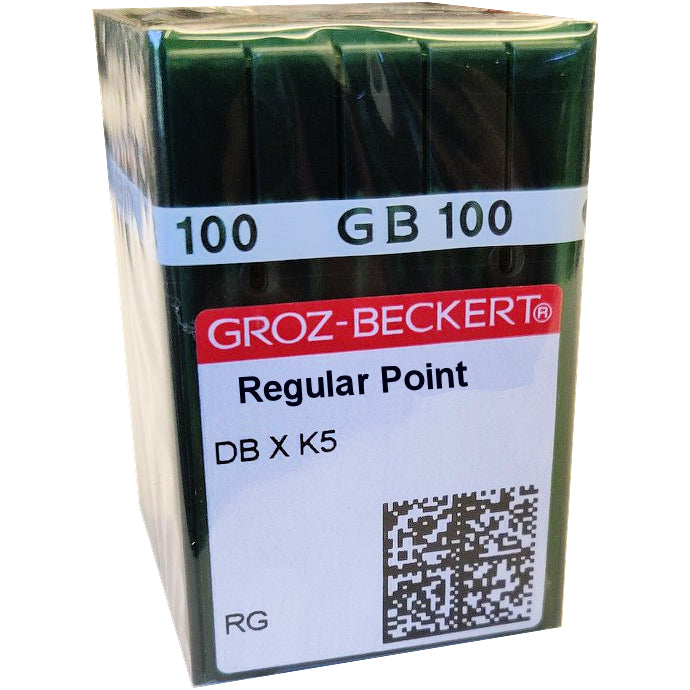 Groz Beckert GB-DBXK5RG | Round Shank | Large Eye | Sharp Point | Commercial Embroidery Needle | Chrome | 100/bx