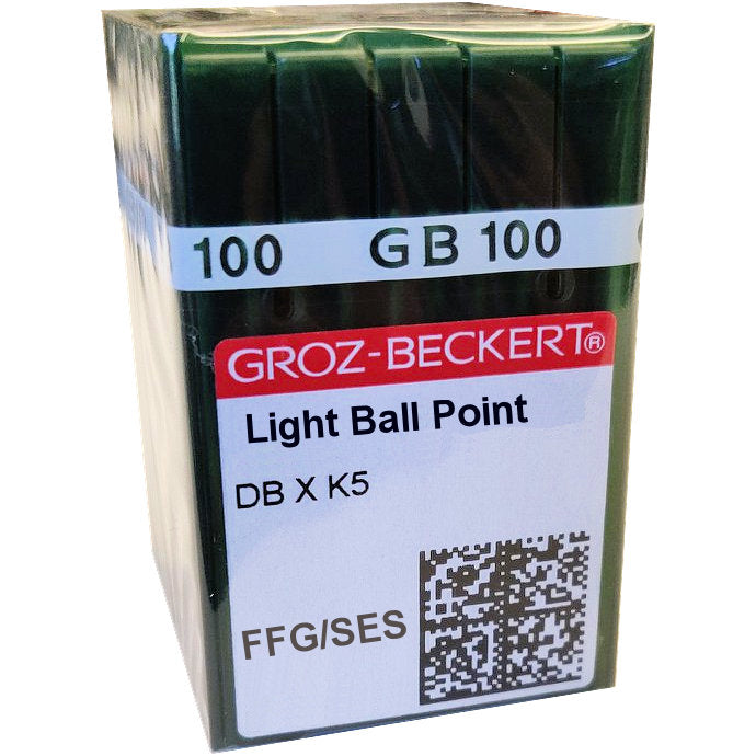 Groz Beckert GB-DBXK5FFG | Round Shank | Large Eye | Ball Point | Commercial Embroidery Needle | Chrome | 100/bx