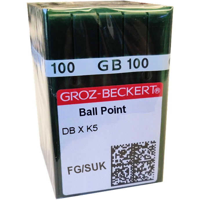 Groz Beckert GB-DBXK5FG | Round Shank | Large Eye | Ball Point | Commercial Embroidery Needle | Chrome | 100/bx