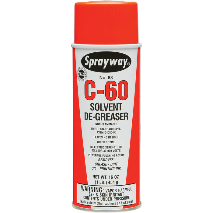 Sprayway 63 C-60 Solvent Cleaner & Degreaser - 16 oz.