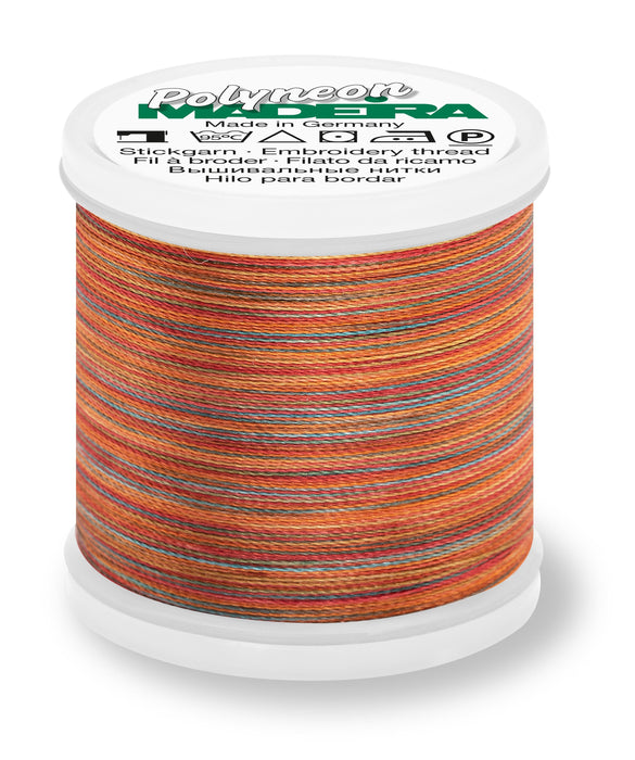 Madeira Polyneon 40 | Machine Embroidery Thread | Variegated | 220 Yards | 9845-1600 | Coral Fish