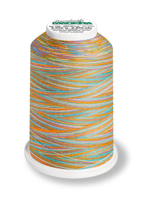Madeira Aerolock 125 | Polyester Serger Sewing-Construction Thread | Multicolor | 1320 Yards | 9118-9603 | Opal
