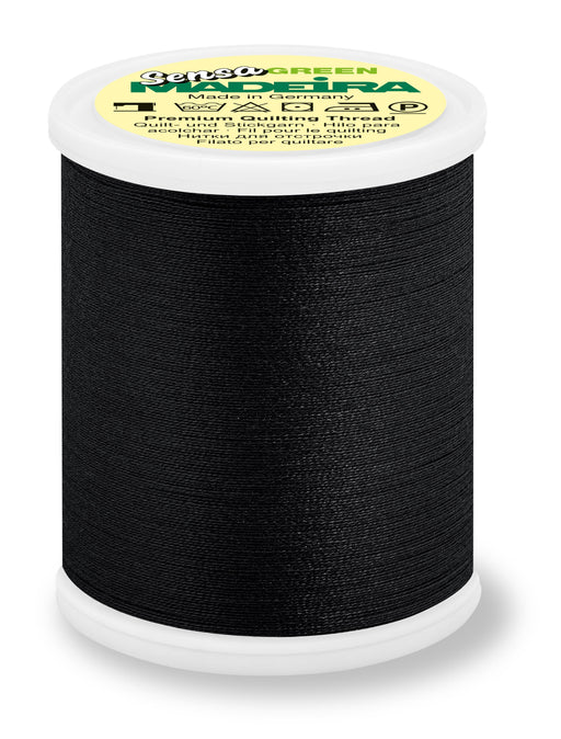 Madeira Sensa Green 40 | Quilting and Machine Embroidery Thread | 1100 Yards | 9390-100 | Black