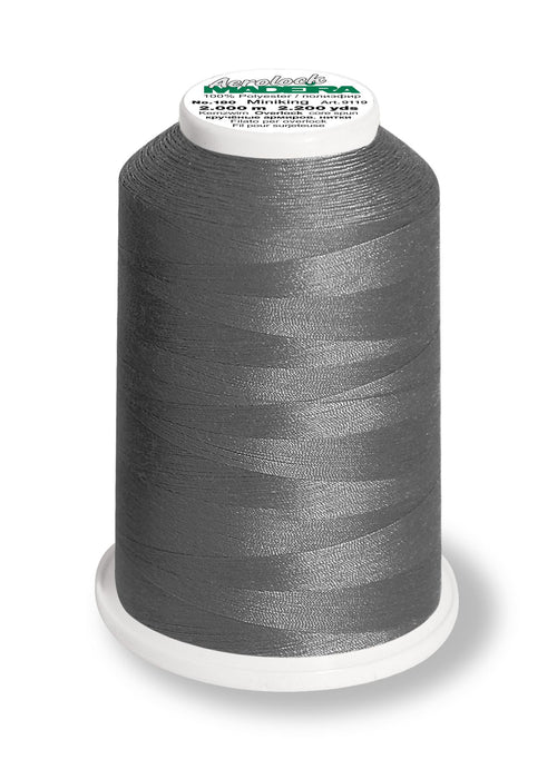Madeira Aerolock 180 | Polyester Serger Sewing-Construction Thread | 2200 Yards | 9119-8111 | Carbon