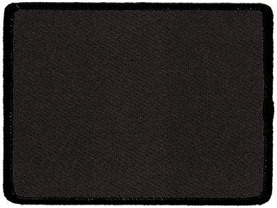 Rectangle Blank Patch 3" x 4" Black Background & Black Border