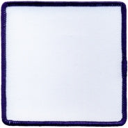 Square Blank Patch 4" x 4" White Patch w/Navy