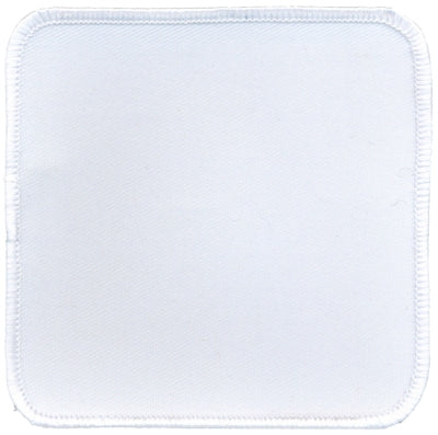 Square Blank Patch 3-1/2" x 3-1/2" White Patch w/White