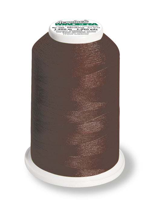 Madeira Aerolock 125 | Polyester Serger Sewing-Construction Thread | 1320 Yards | 9118-9290 | Chocolate