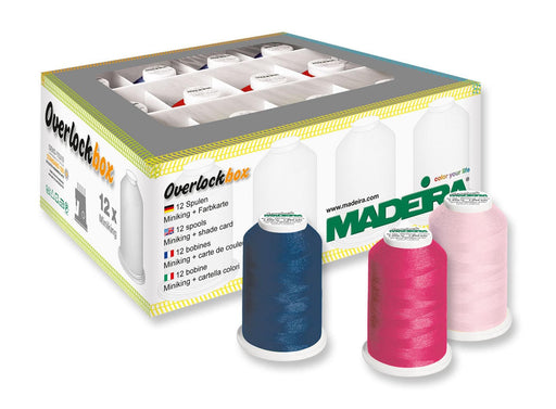 Madeira Overlock Thread | Mini King Box | 3+1 Navy & Pink | 9202