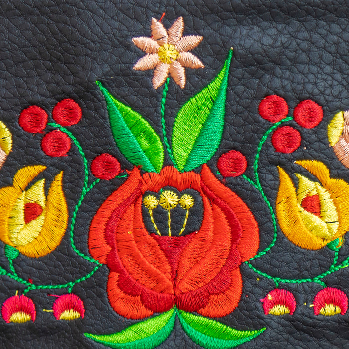 how to embroider on leather with embroidery machine