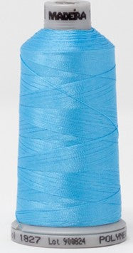 60 weight poly embroidery thread blue green