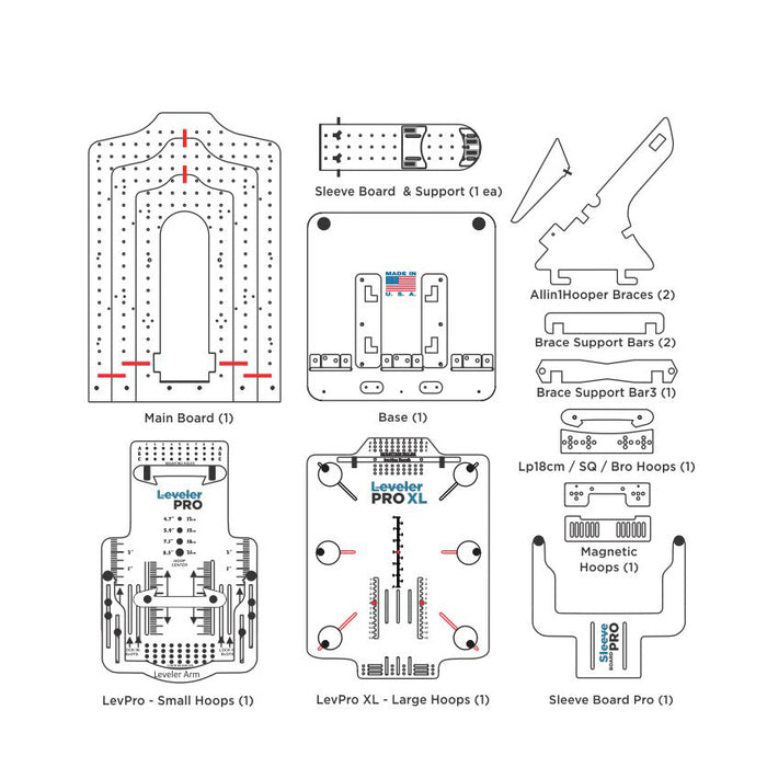 The All in 1 Hooper Pro Starter Kit for Embroidery Hooping