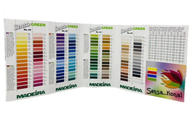 Lyocell Thread Madeira Sensa Lyocell Quilting & Embroidery Thread Printed Color Card ...