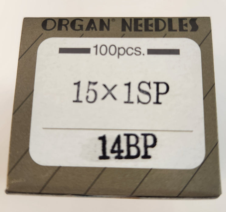 Organ 15x1SPBP | Flat-Sided Shank | Large Eye | Ball Point | Home Embroidery & Sewing Needle | For Stretchy Material | 100/bx 14/90