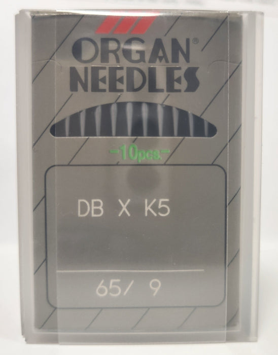 Organ DBK5 | Round Shank | Large Eye | Sharp Point | Commercial Embroidery Needle | Chrome | 100/bx 65/9