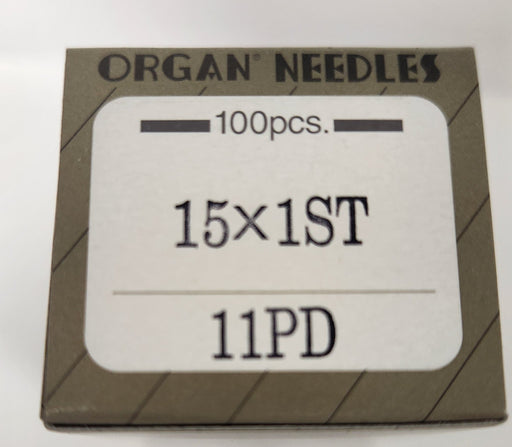 Organ 15x1STPD | Flat-Sided Shank | Large Eye | Sharp Point | Home Embroidery Needle | Titanium | 100/bx 11/75