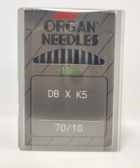 Organ DBK5 | Round Shank | Large Eye | Sharp Point | Commercial Embroidery Needle | Chrome | 100/bx 70/10