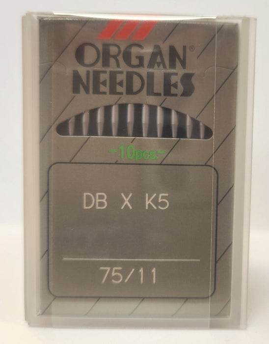 Organ DBK5 | Round Shank | Large Eye | Sharp Point | Commercial Embroidery Needle | Chrome | 100/bx 75/11