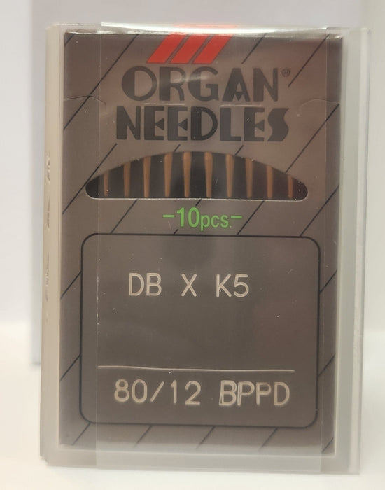 Organ DBK5BPPD | Round Shank | Large Eye | Ball Point | Commercial Embroidery Needle | Titanium | 100/bx 80/12
