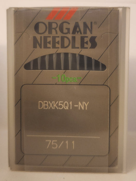 Organ NY DBxK5Q1NY | Round Shank | Large Eye | Ball Point | Commercial Embroidery Needle | Tapered Blade - Extra Strength | 100/bx 75/11
