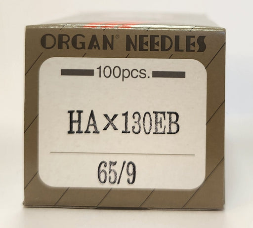 Organ HAX130EBBR | Flat-Sided Shank | Large Eye | Ball Point | Semi-Pro Embroidery Needle | Reinforced Blade | 100/bx 65/9