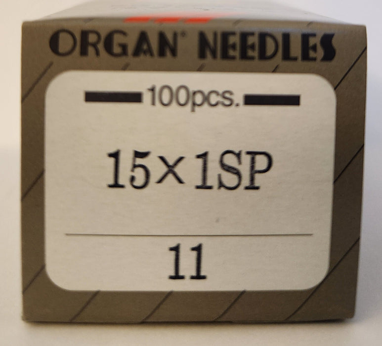Organ 15x1SP | Flat-Sided Shank | Large Eye | Sharp Point | Home Embroidery & Sewing Needle | For Stretchy Material | 100/bx 75/11