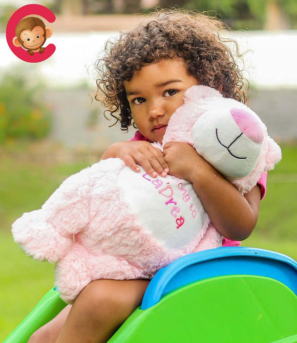 Cubbies Classic Collection Embroidery Blank - Cubbyford Pink Teddy Bear