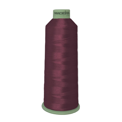 Madeira Polyneon Green #40 embroidery thread cone, 5,500 yards, color 1785, premium polyester thread for vibrant, durable, colorfast machine embroidery.