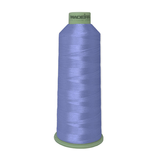 Madeira Polyneon Green #40 embroidery thread cone, 5,500 yards, color 1933, durable polyester thread designed for vibrant, long-lasting machine embroidery.