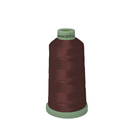 Madeira Polyneon Green #40 embroidery thread spool, 1,100 yards, color 1999, premium polyester thread for vibrant, durable, colorfast machine embroidery.
