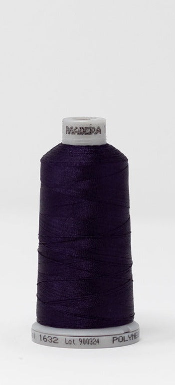 Madeira Embroidery Thread - Polyneon Green #40 Cones 1,100 yds - Color 1632