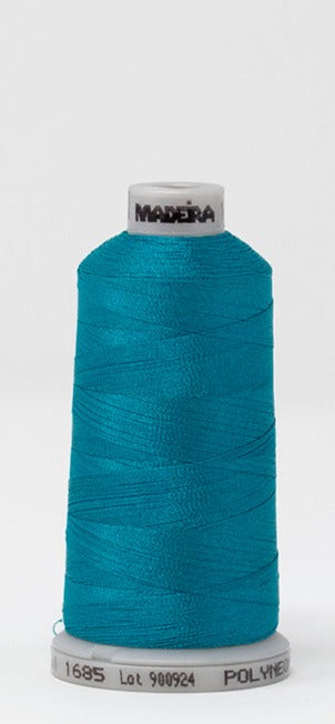 Madeira Embroidery Thread - Polyneon Green #40 Cones 1,100 yds - Color 1685