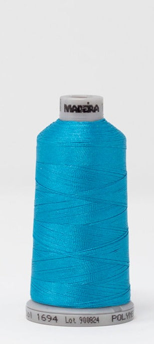 Madeira Embroidery Thread - Polyneon Green #40 Cones 1,100 yds - Color 1694