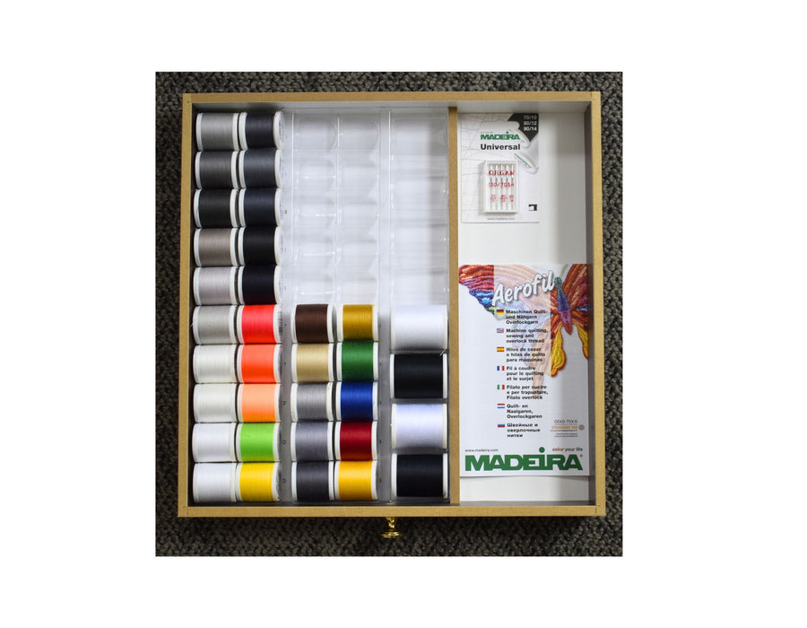 Madeira Aerofil 120 Polyester Sewing-Construction Thread | 194 x 440 Yards | 3-Drawer Treasure Chest | 8190