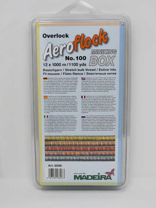 Madeira Aeroflock 100 Variegated | Mini King Box | 12 x 1100 Yards | 8096