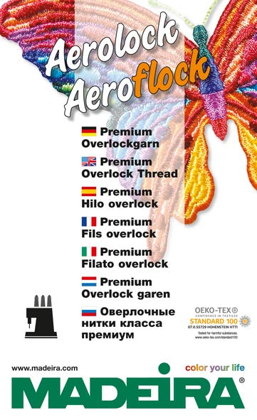 Madeira Aerolock/Aeroflock Thread Printed Color Card