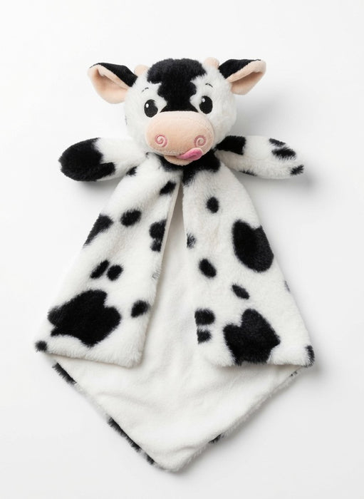 Cubbies Luvie Security Blanket featuring a soft baby cow plush, perfect for personalized embroidery, baby gifts, nurseries, and comforting cuddles.
