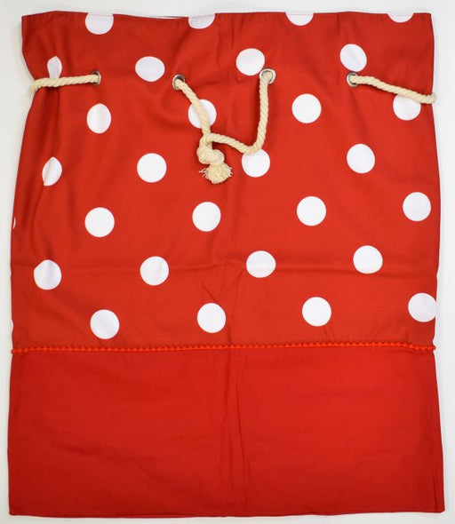 Cubbies 23 1/4" x 27 1/4"  Embroiderable Red with White Polka Dots Sack