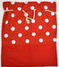 Cubbies 23 1/4" x 27 1/4"  Embroiderable Red with White Polka Dots Sack